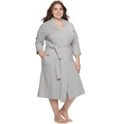 Plus Size Jockey® Everyday Essentials Long Wrap Robe