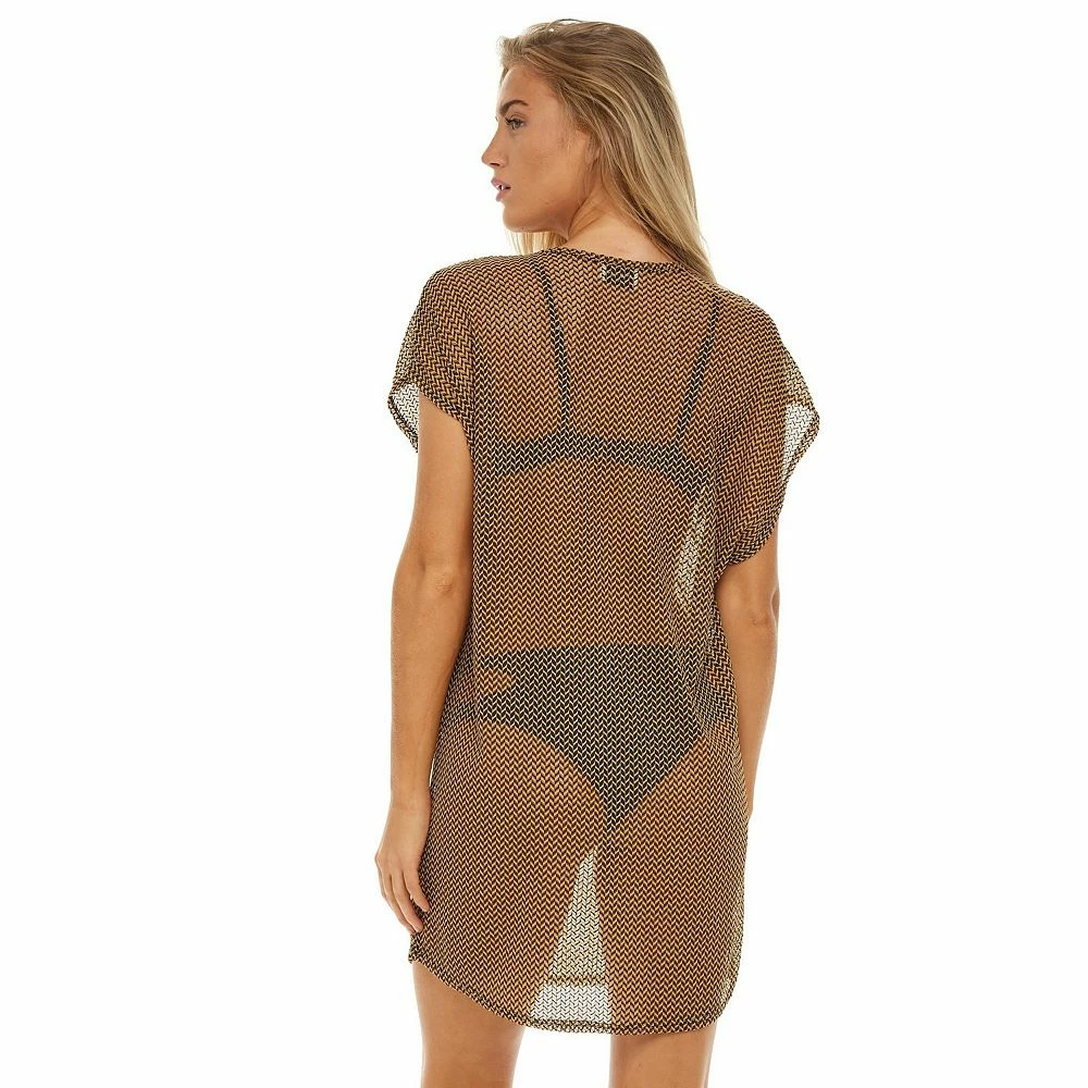 Women's Jordan Taylor Herringbone Sheer Swim Cover-Up Tunic - Image 4