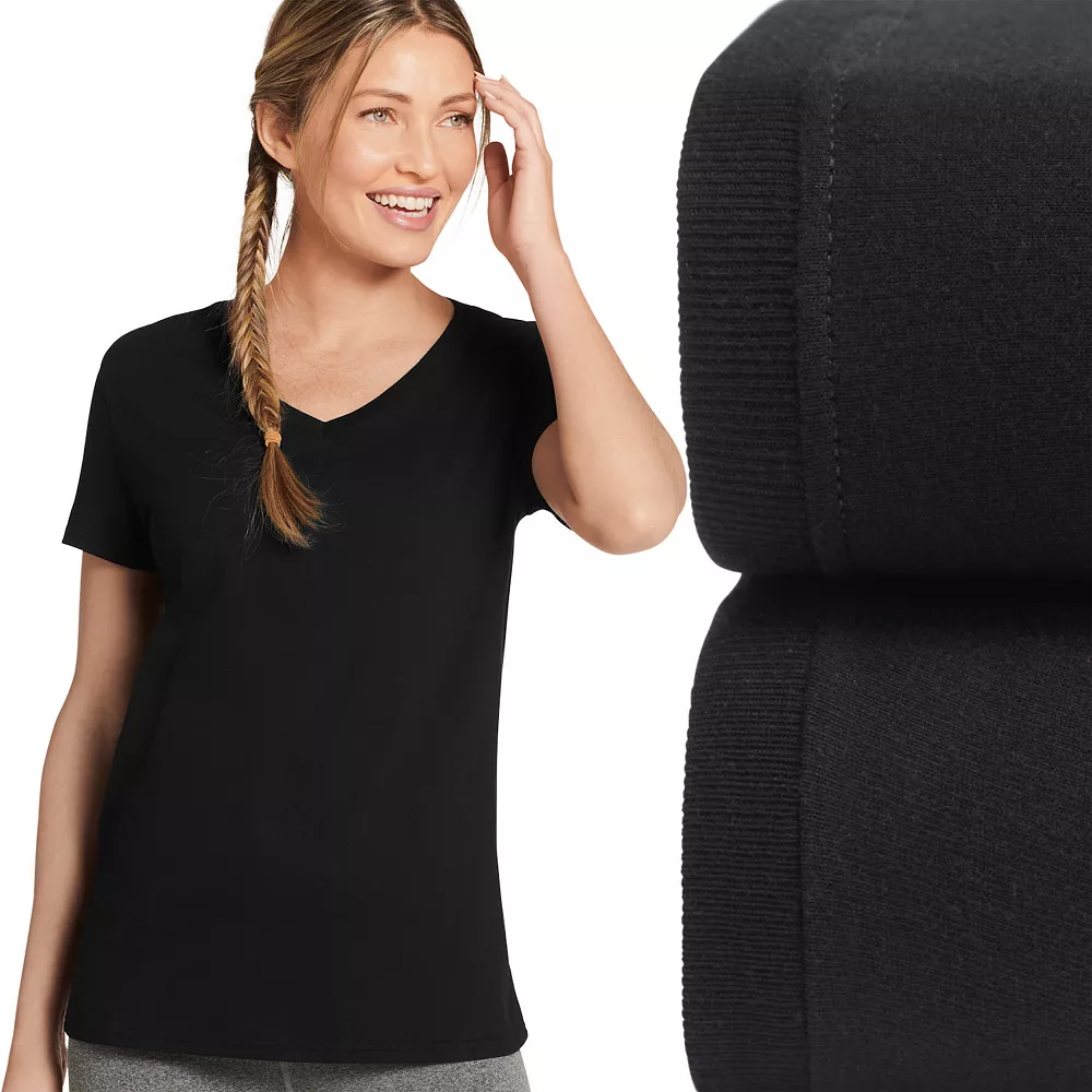 Women's Jockey® 2-pack Cotton V-Neck Tee Set 3702 - Image 2