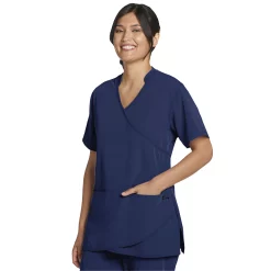 Plus Size Jockey Scrubs Petal Wrap Top 2482